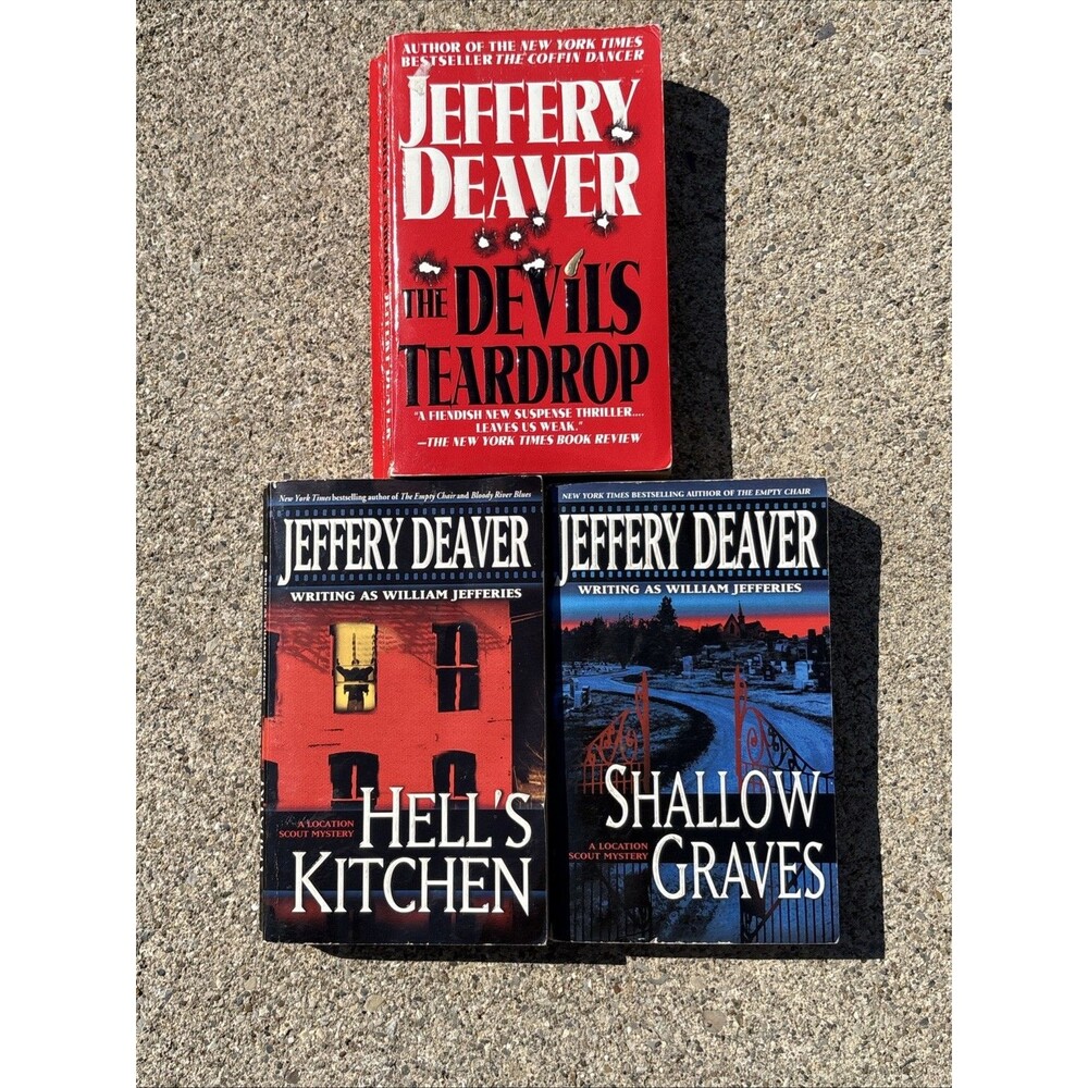 Jeffery Deaver Paperback Book Lot Of 3 Thriller Crime Mystery Location Scout Ser